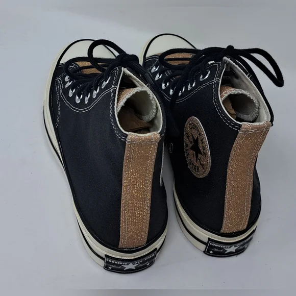 Converse Chuck Taylor Women's High Top Shoes Black Gold Glitter 6.5 US 37 EU - Picture 10 of 16